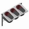Cutlery overshelf with 3 compartments 1/4 Gn
