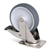 Swivel castor with brake diam. 125 mm - stainless steel