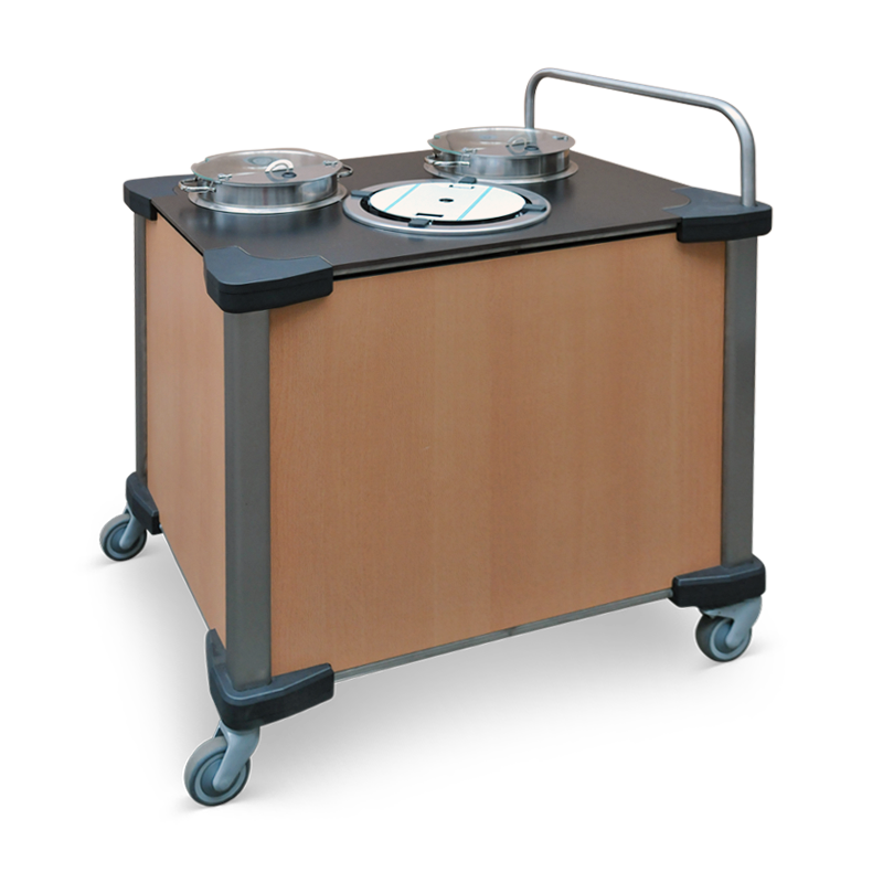 Soup and crockery trolley (3 elements)