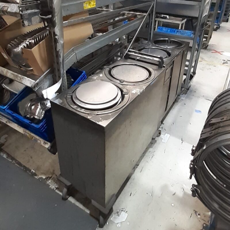 Trolley for stainless steel parts of exhaust systems